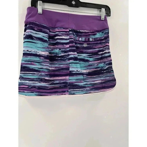 Athleta Relay Skort w/ Built-In Shorts -Purple Stripe Size 4 (28"x3"x14") EUC - Picture 4 of 10